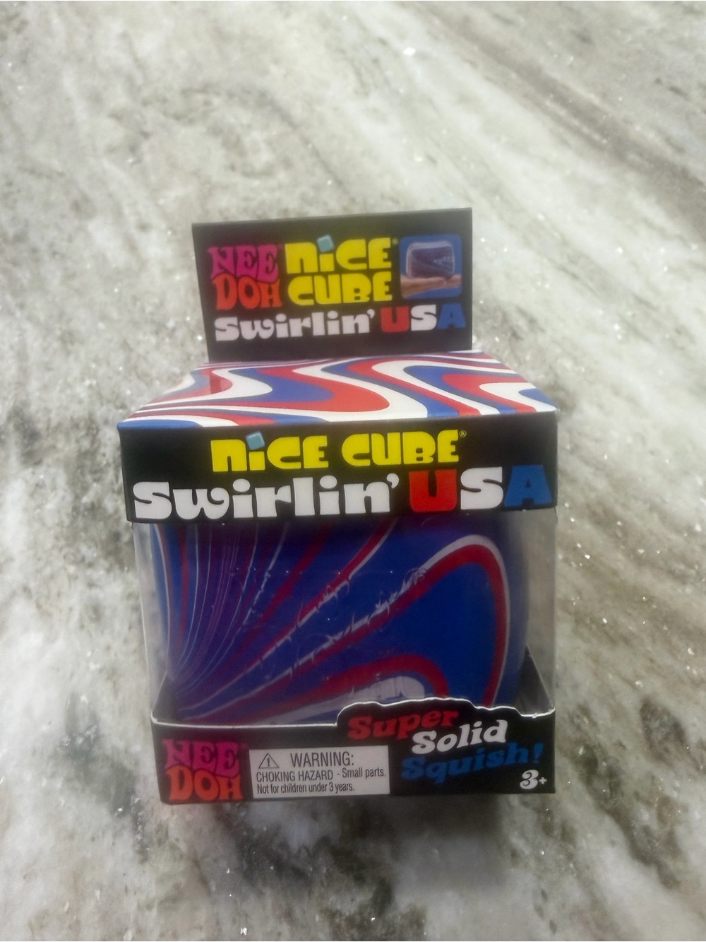 Nice Cube Swirlin' USA Colorful Squish Toy